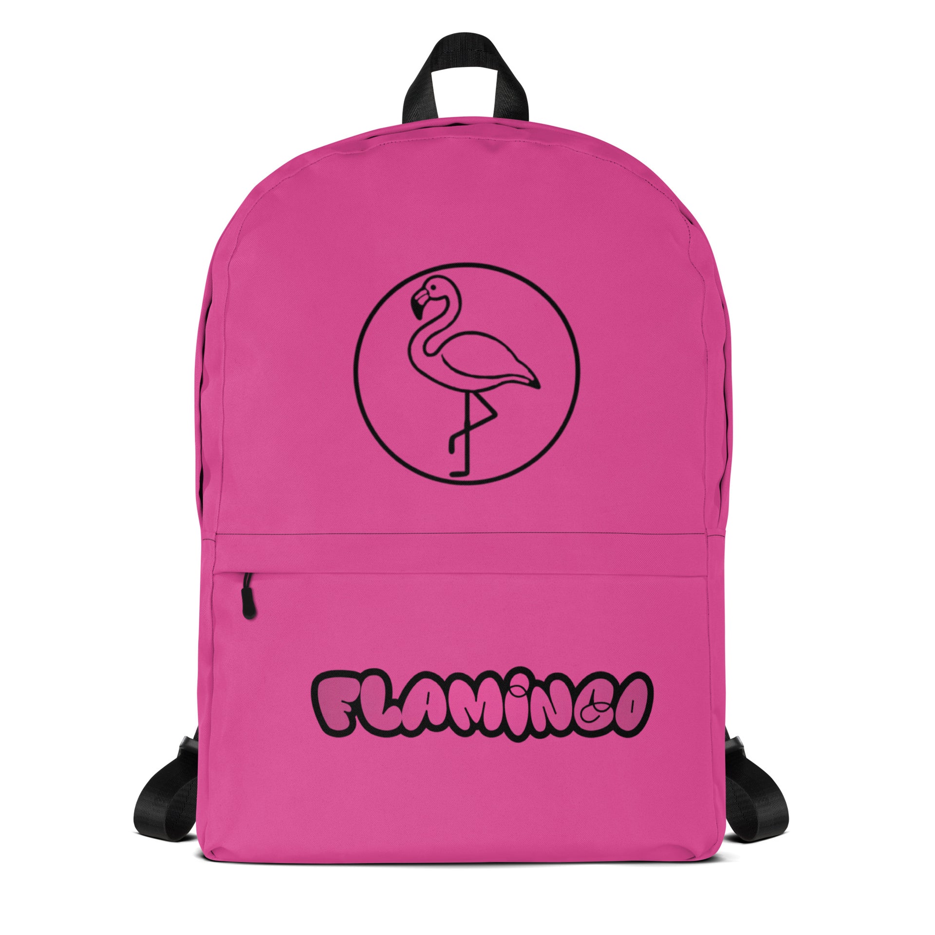 backpack with 17 laptop pocket flamingo pink pinea Flamingo Pocket Backpack – Flamingo Attire